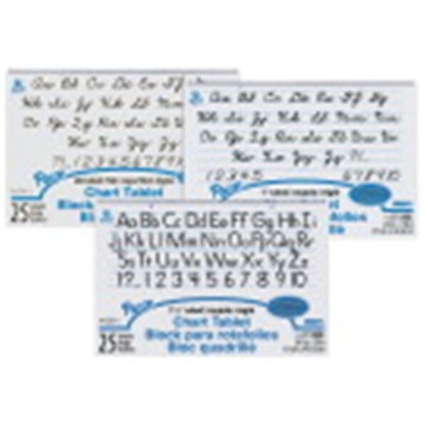 Pacon Corporation Pacon 085342 Pacon Chart Tablet Assortment; 24 x 16 in.; White; 25 Sheets Each - Pack of 12 85342 - main